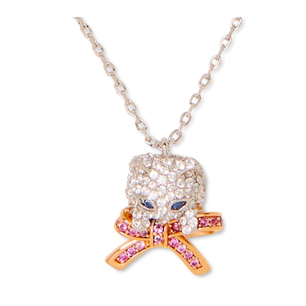 kate spade new york Two-Tone Pavé & Stone Pawlina Mini Pendant Necklace NWT‎